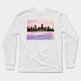 Hazy City Painting Long Sleeve T-Shirt